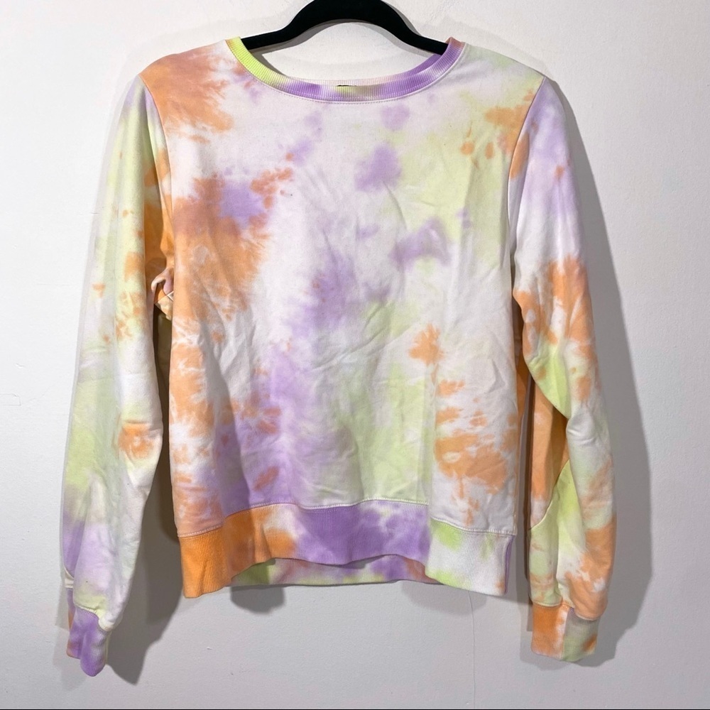 Wildfox Pastel Tie Dye Crewneck Sweatshirt Sherbert Rory Medium